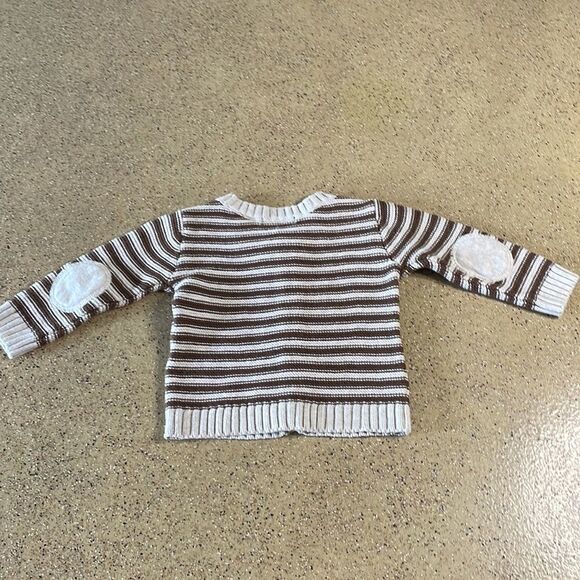 Wendy Bellissimo Baby Cotton Striped Cardigan Elbow Patches sz 6Mos - Picture 4 of 10